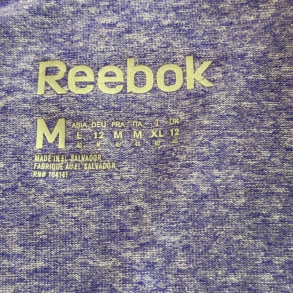 Reebok Dri-Fit Top Short Sleeve Shirt V-neck Purple Casual Size Medium NWOT - Picture 5 of 6